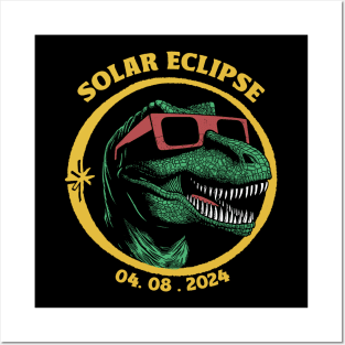 Total Solar Eclipse T-rex April 8 2024 Posters and Art